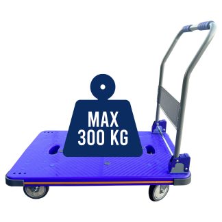 Carrello con ruote portatutto portapacchi per trasporto pieghevole 300 kg pianale