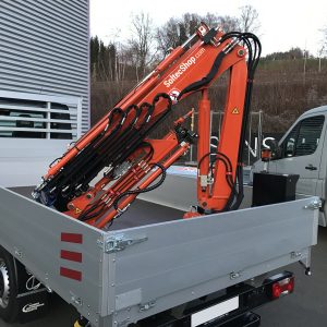 zastosowanie mini żuraw 380 z wysięgnikiem na pojeździe 35 q