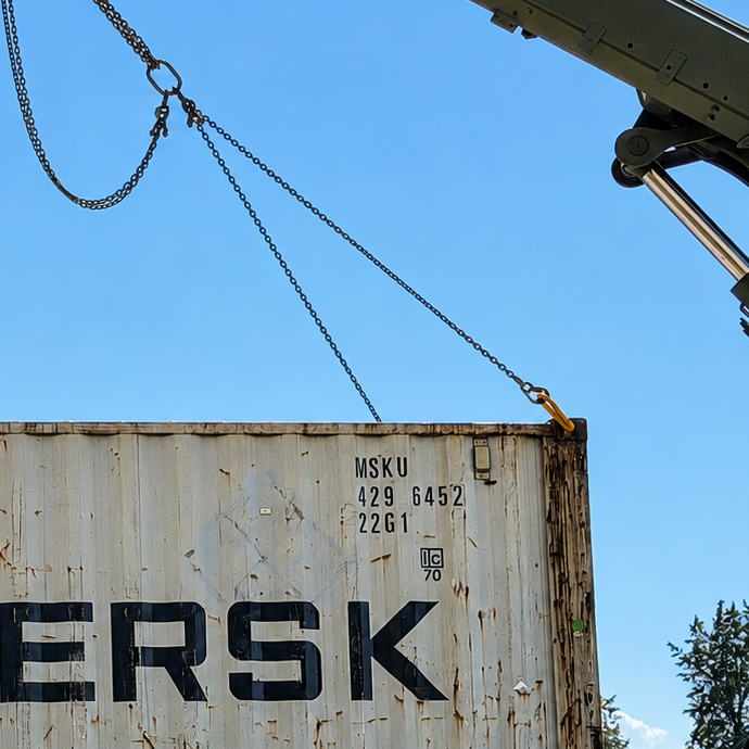 gancio laterale per sollevamento container