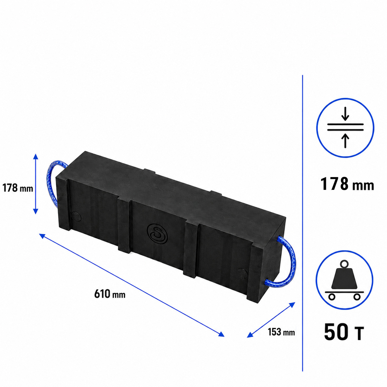 blocco cribbing per piedi stabilizzatori gru, autogru, piattaforme