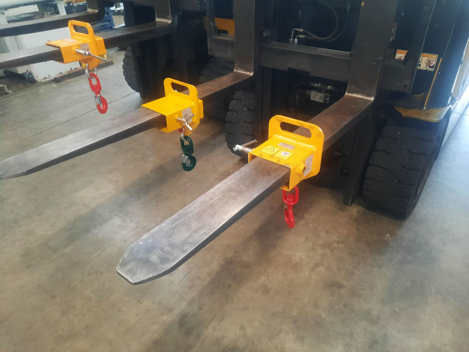 ganci per singole forche carrello elevatore sollevamento sicuro