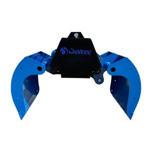 Godet bivalve sans raccords hydrauliques sur grue
