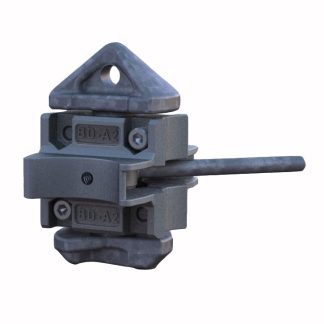 Twist-lock intermédiaire pour container Système d'ancrage pour conteneurs maritimes empilables avec twistlocks