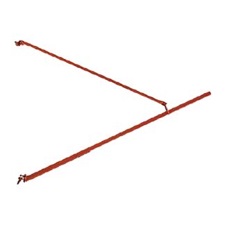 Scaffolding stone guard with double clamp