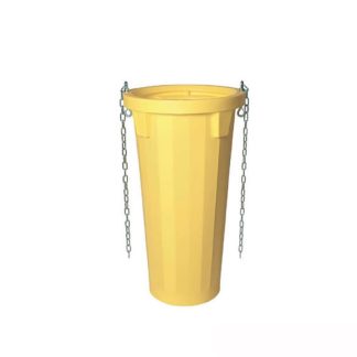 Rubbish chute with chains