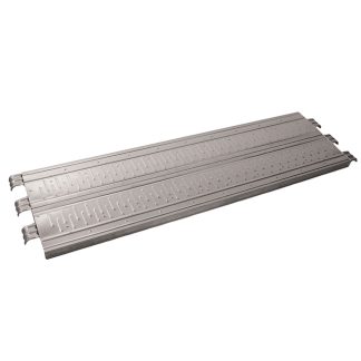 Plancher d'échafaudage en acier galvanisé avec raccord droit 180x50x5 cm