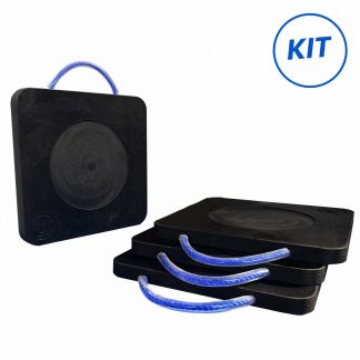 Set 4 pedane per piedi stabilizzatori gru, piattaforme