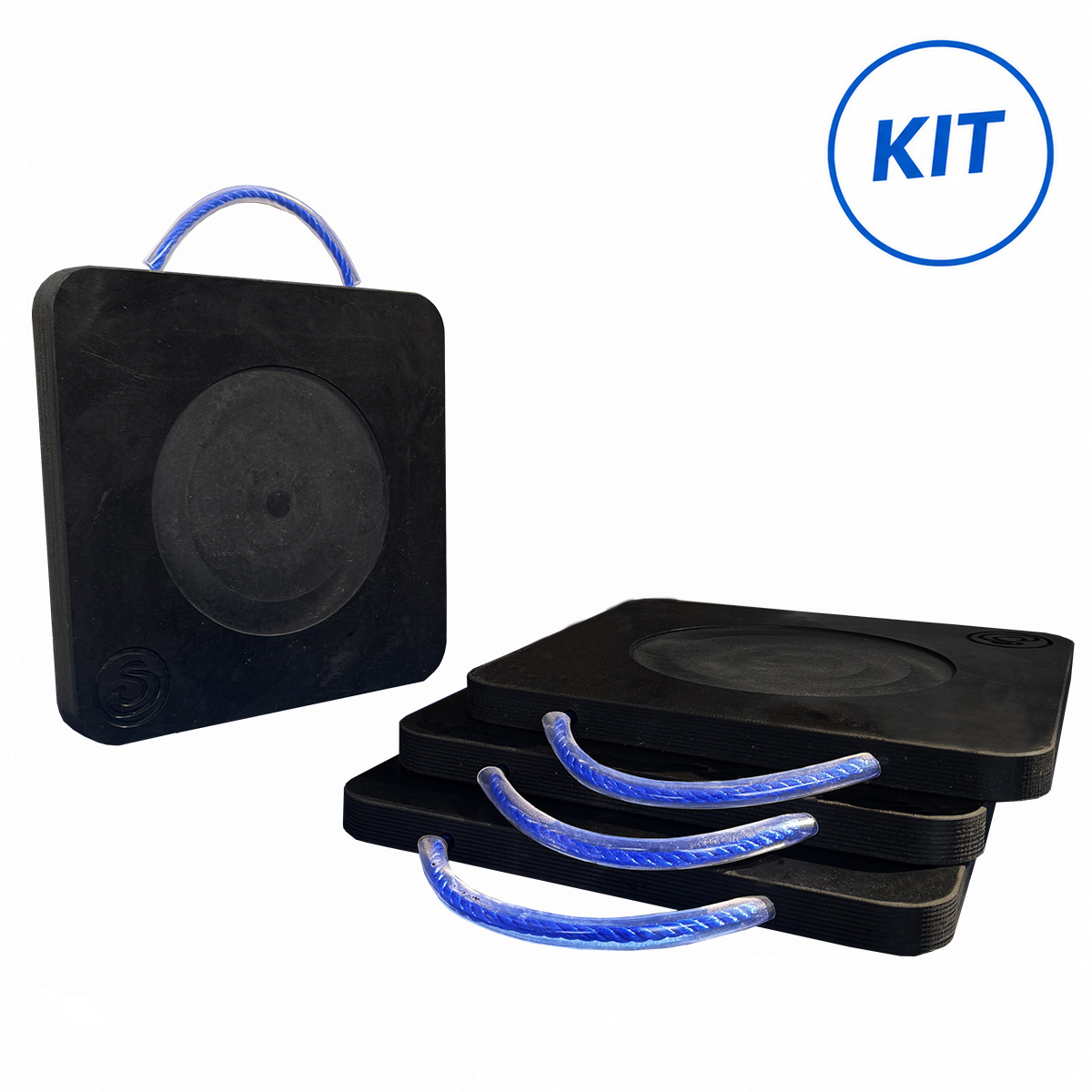 Set 4 pedane per piedi stabilizzatori gru, piattaforme