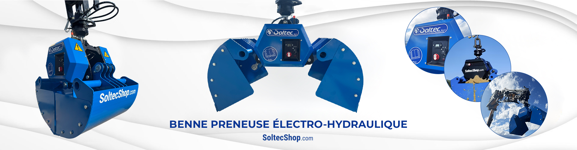 Benne preneuse électro-hydraulique