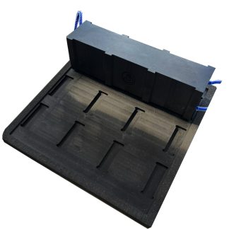 Cribbing block with base and top pads